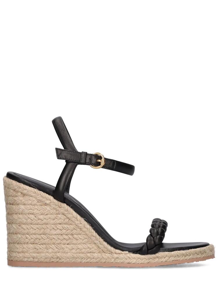 GIANVITO ROSSI 90mm Cruz Leather Espadrille Wedges Cover