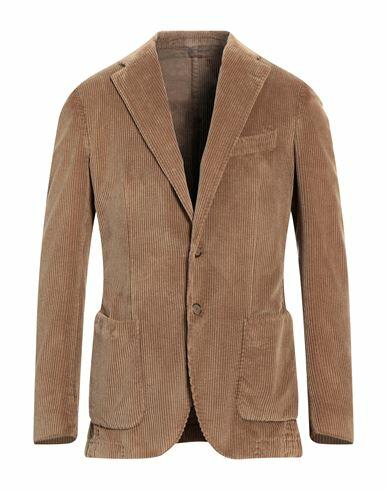 Santaniello Man Blazer Camel Cotton Cover