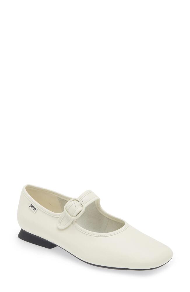 Camper Casi Myra Mary Jane Flat in White Natural Cover