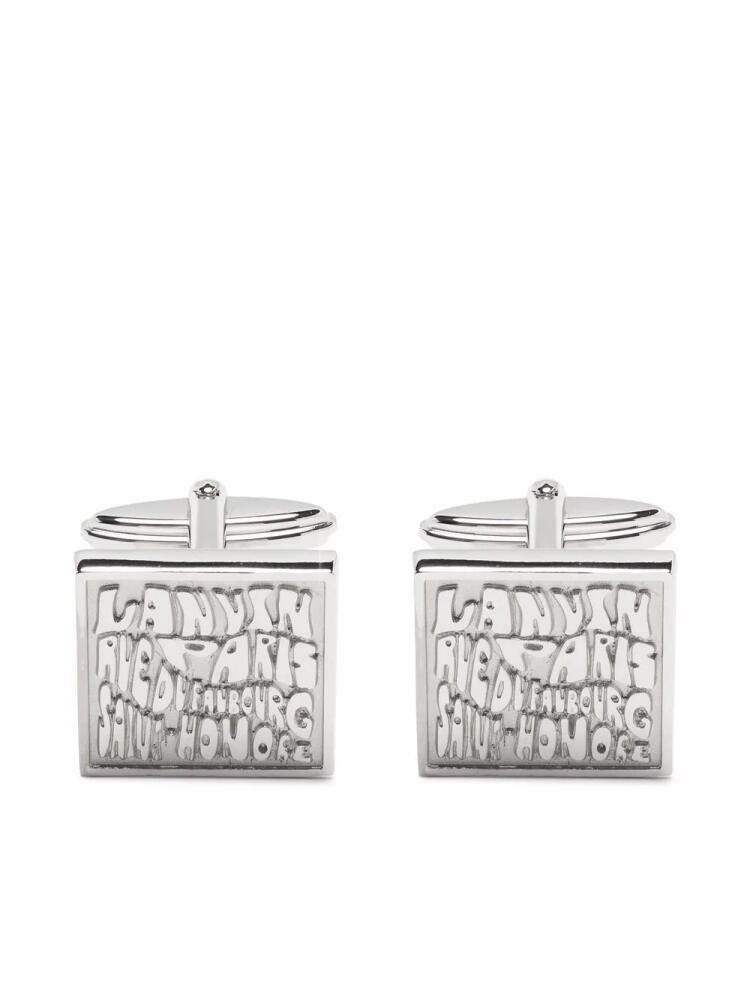 Lanvin engraved-logo cufflinks - Silver Cover