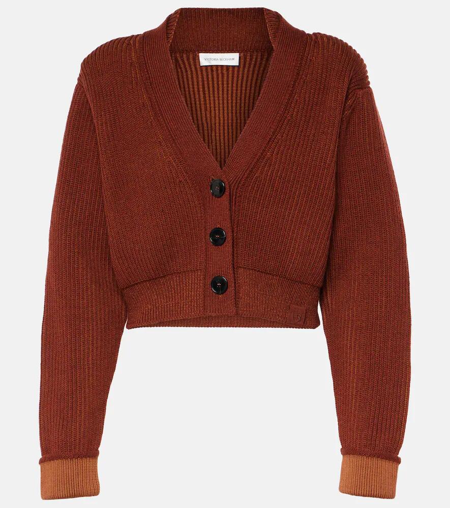 Victoria Beckham Cropped wool-blend cardigan Cover