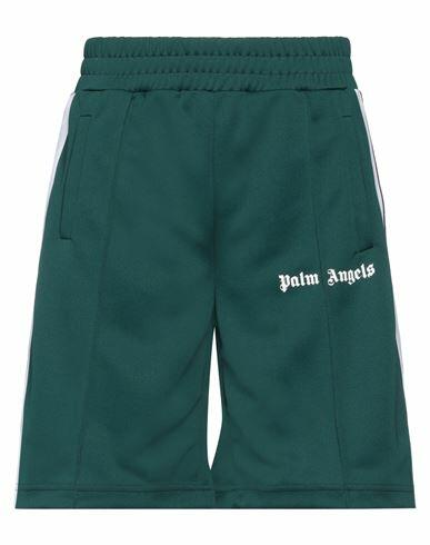 Palm Angels Man Shorts & Bermuda Shorts Dark green Polyester Cover