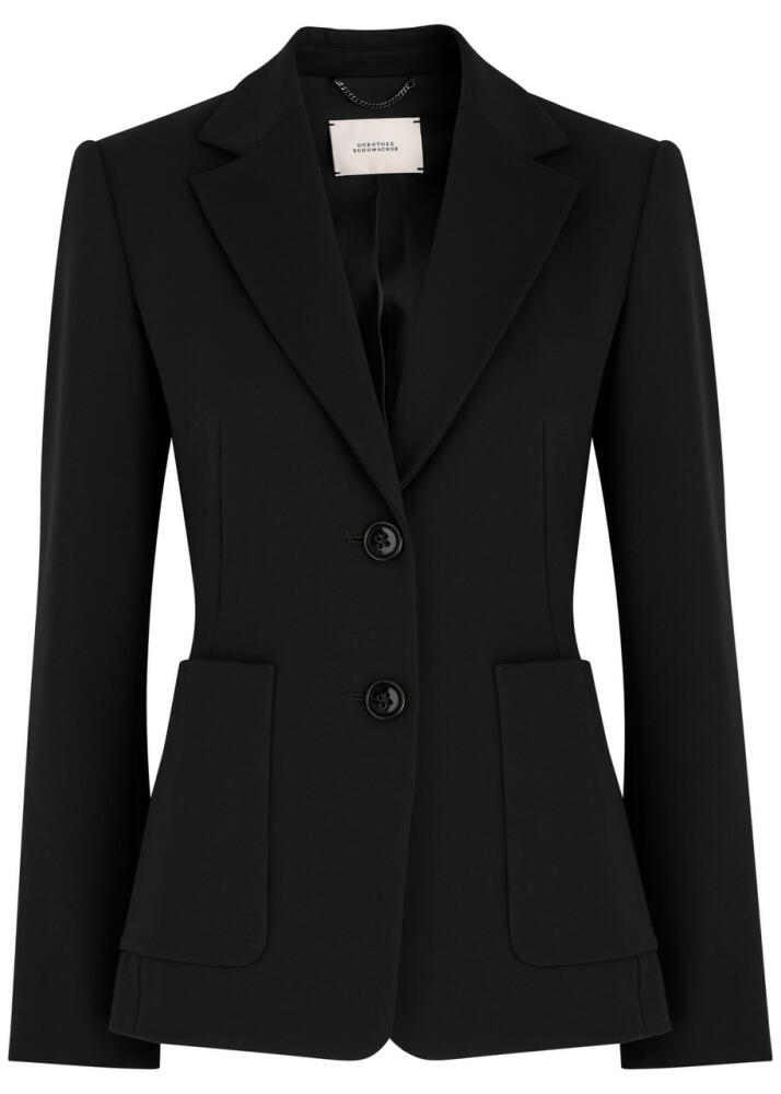 Dorothee Schumacher Emotional Essence Stretch-jersey Blazer - Black Cover