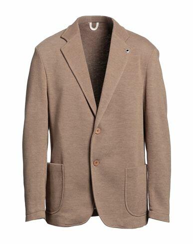 Stilosophy Man Blazer Beige Polyester, Elastane, Textile fibers Cover