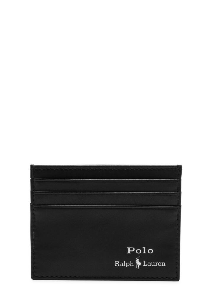 Polo Ralph Lauren Logo-print Leather Card Holder - Black Cover