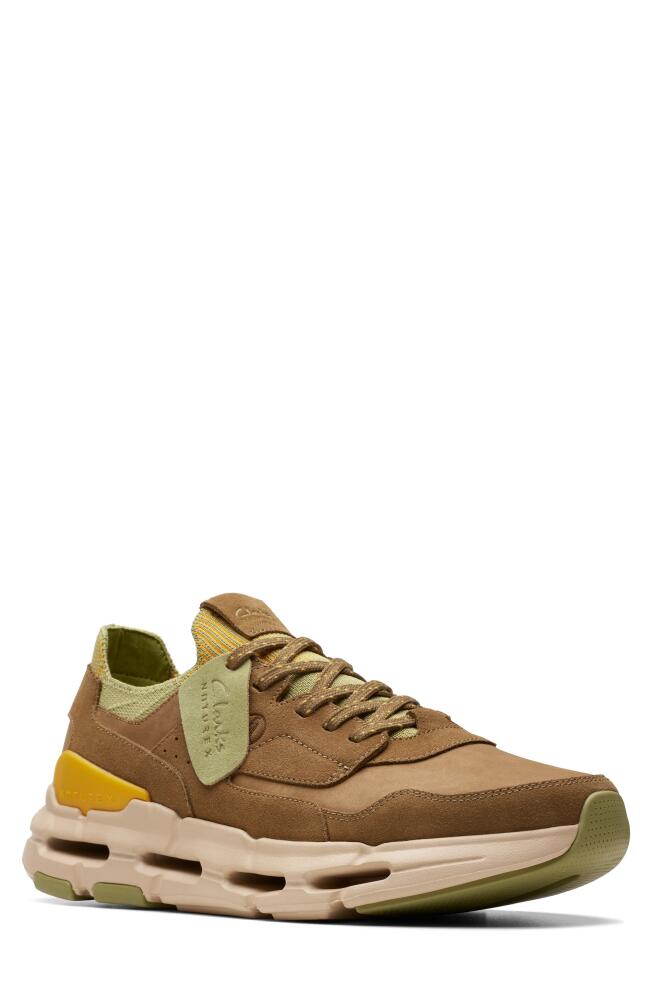 Clarks(r) NXE LO Sneaker in Dark Sand Suede Cover