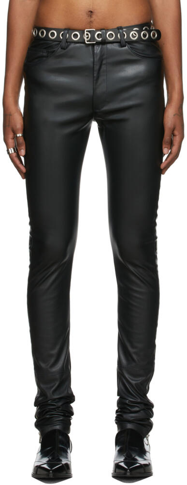 Theophilio SSENSE Exclusive Faux-Leather Skinny Trousers Cover