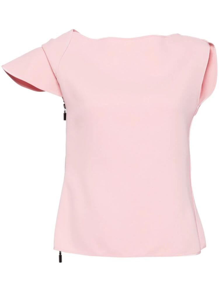 Maticevski asymmetric boat-neck T-shirt - Pink Cover