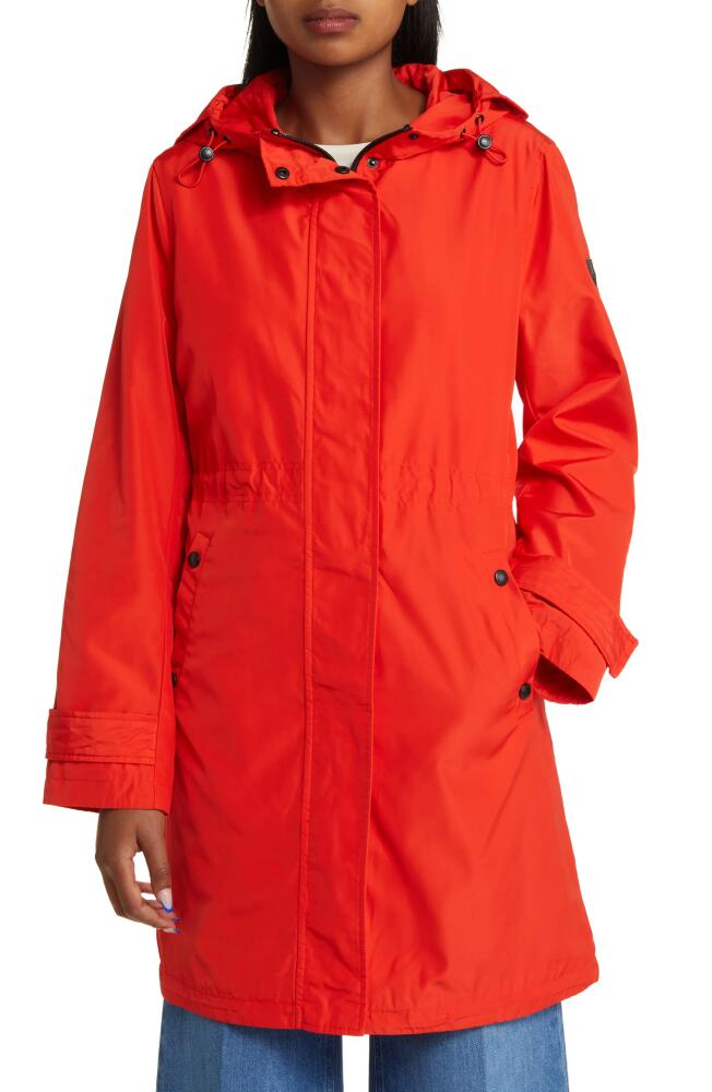 Sam Edelman Storm Hooded Rain Jacket in Orange Cover