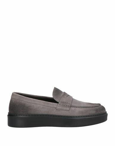 Doucal's Man Loafers Dove grey Leather Cover