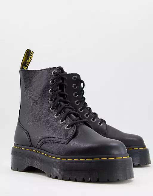 Dr Martens jadon Pisa 8-eye platform boots in black Cover