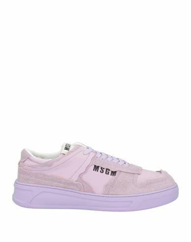 Msgm Man Sneakers Lilac Leather Cover