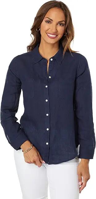 Lilly Pulitzer Sea View Button-Down (Haiku Blue) Women's Clothing Cover