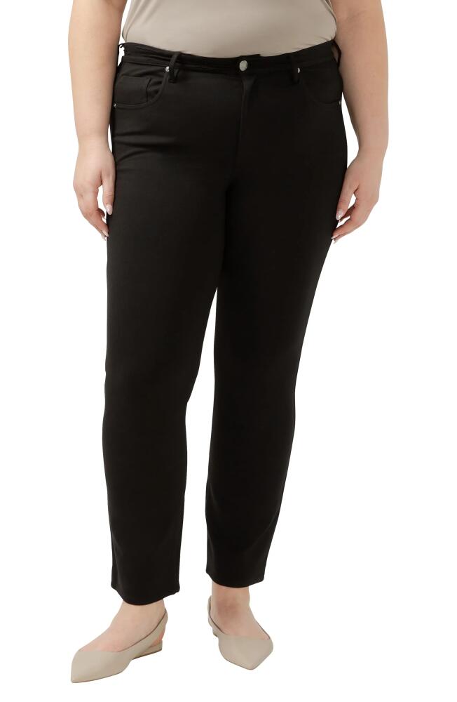 JAG Cassie High Waist Slim Straight Leg Ponte Pants in Black Cover