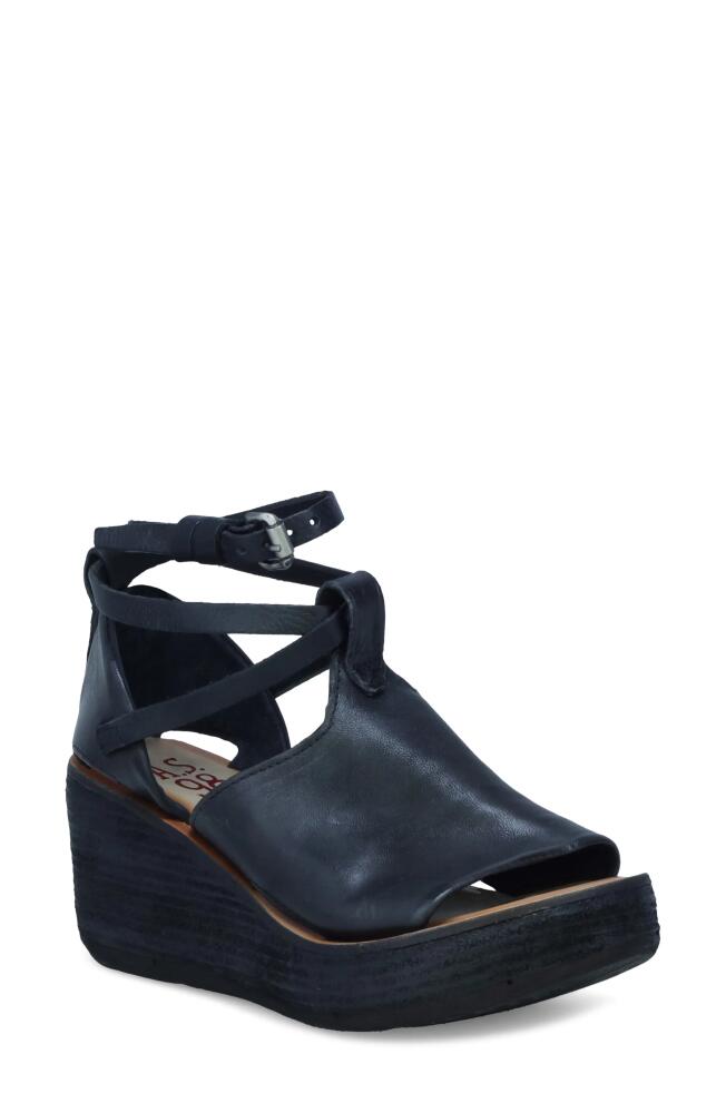 A. S.98 Nino Wedge Platform Sandal in Black Cover