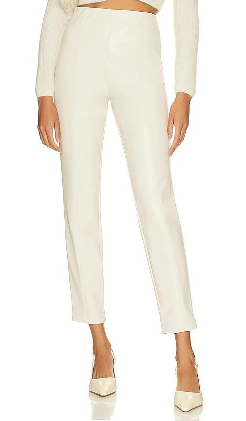 AFRM Simone Faux Leather Pants in Cream Cover