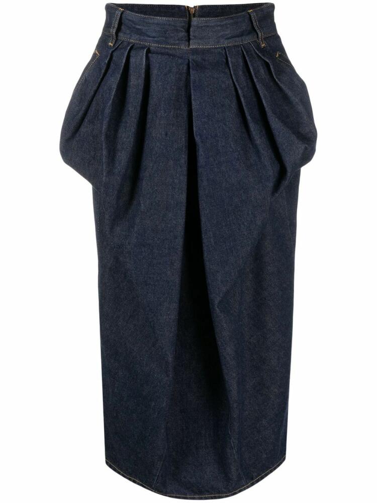 Maison Margiela pleated denim skirt - Blue Cover