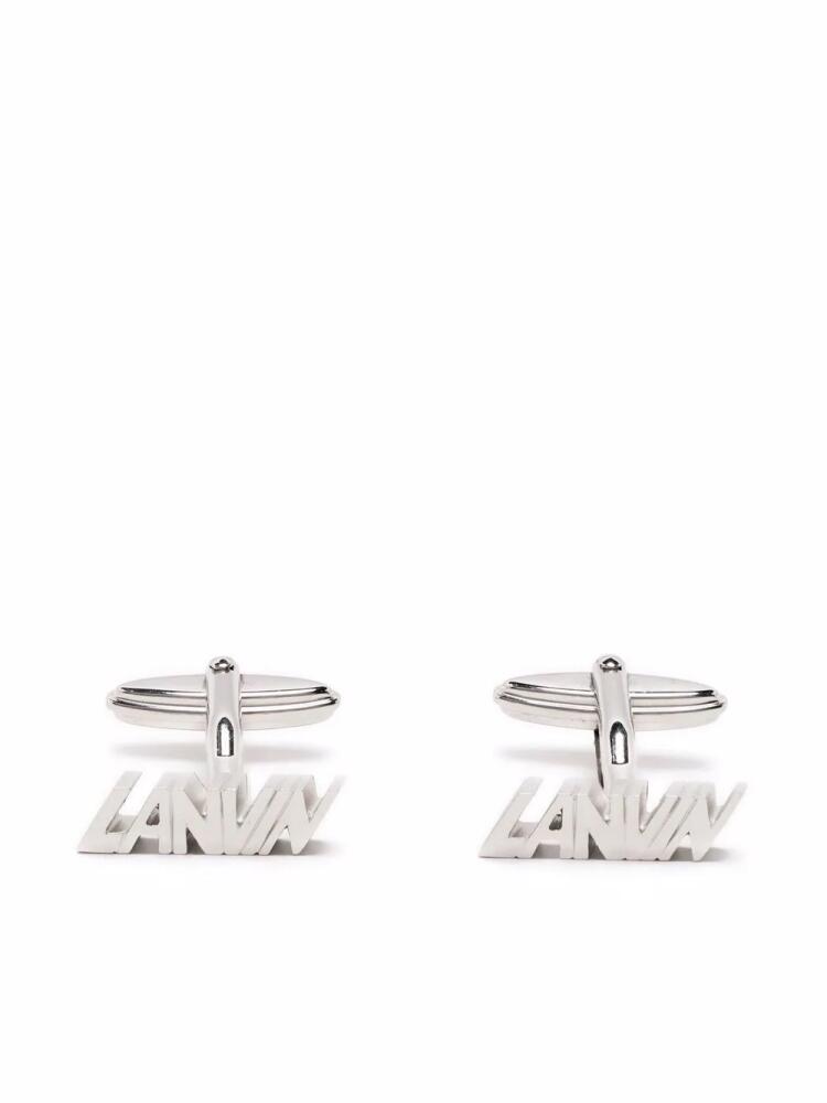 Lanvin logo-lettering cufflinks - Silver Cover