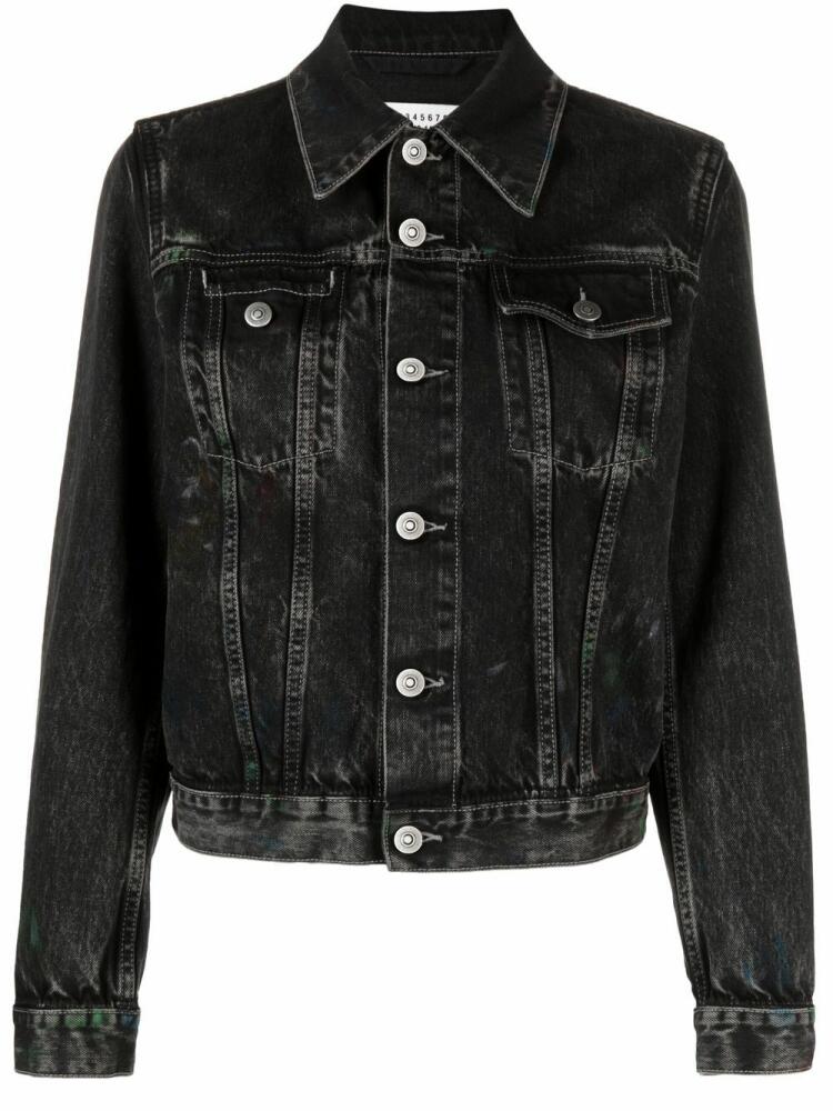 Maison Margiela Paint denim jacket - Black Cover