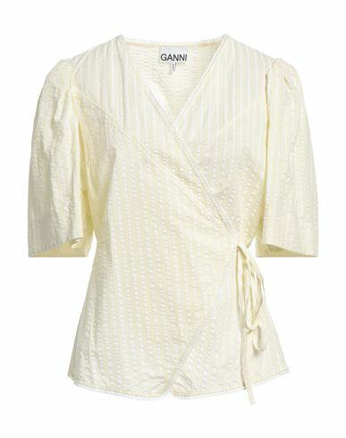 Ganni Woman Shirt Light green Organic cotton Cover