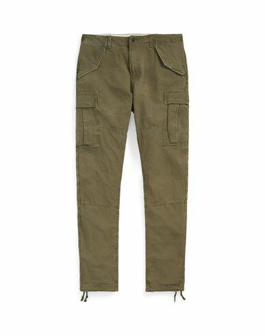 Polo Ralph Lauren Slim Fit Canvas Cargo Pant Man Pants Military green Cotton Cover