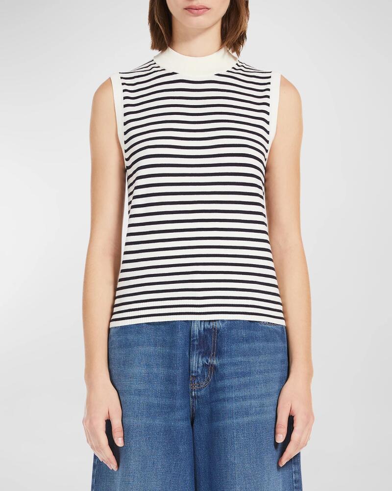 Weekend Max Mara Nazione Striped Mock-Neck Tank Cover