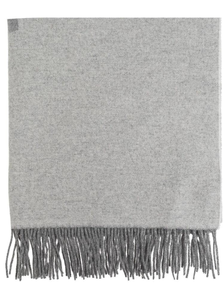 Emporio Armani intarsia-knit logo scarf - Grey Cover