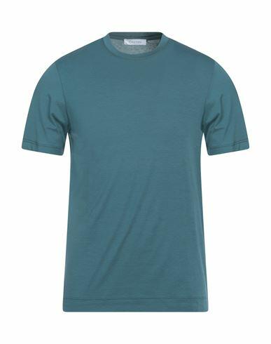 Cruciani Man T-shirt Deep jade Cotton, Elastane Cover