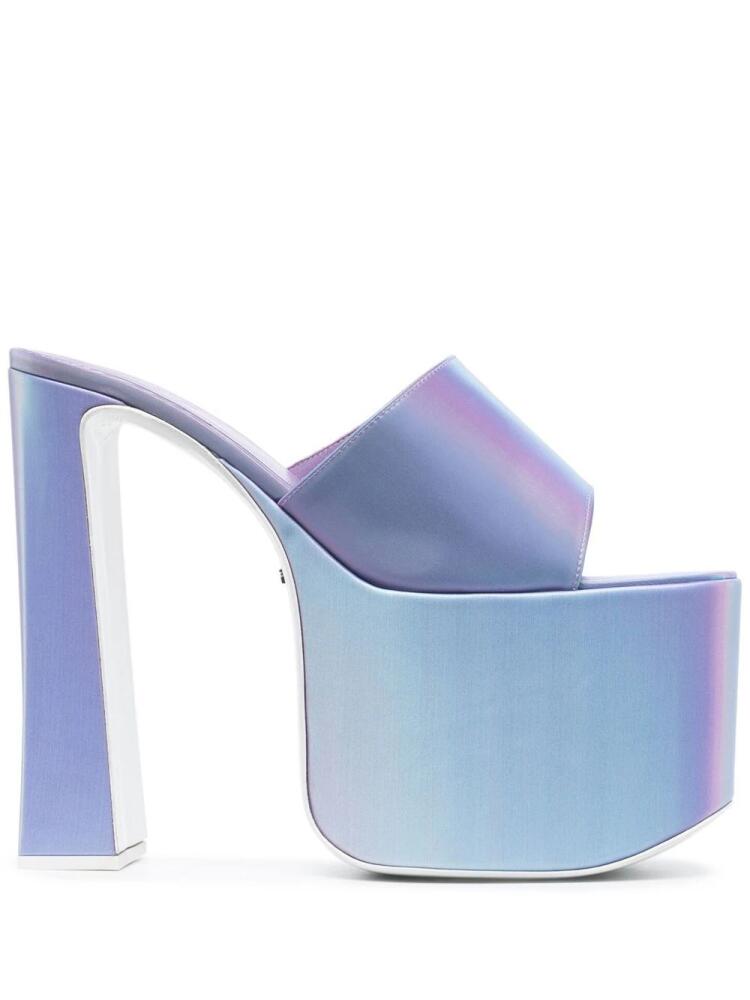 GCDS 165mm platform sandals - Blue Cover