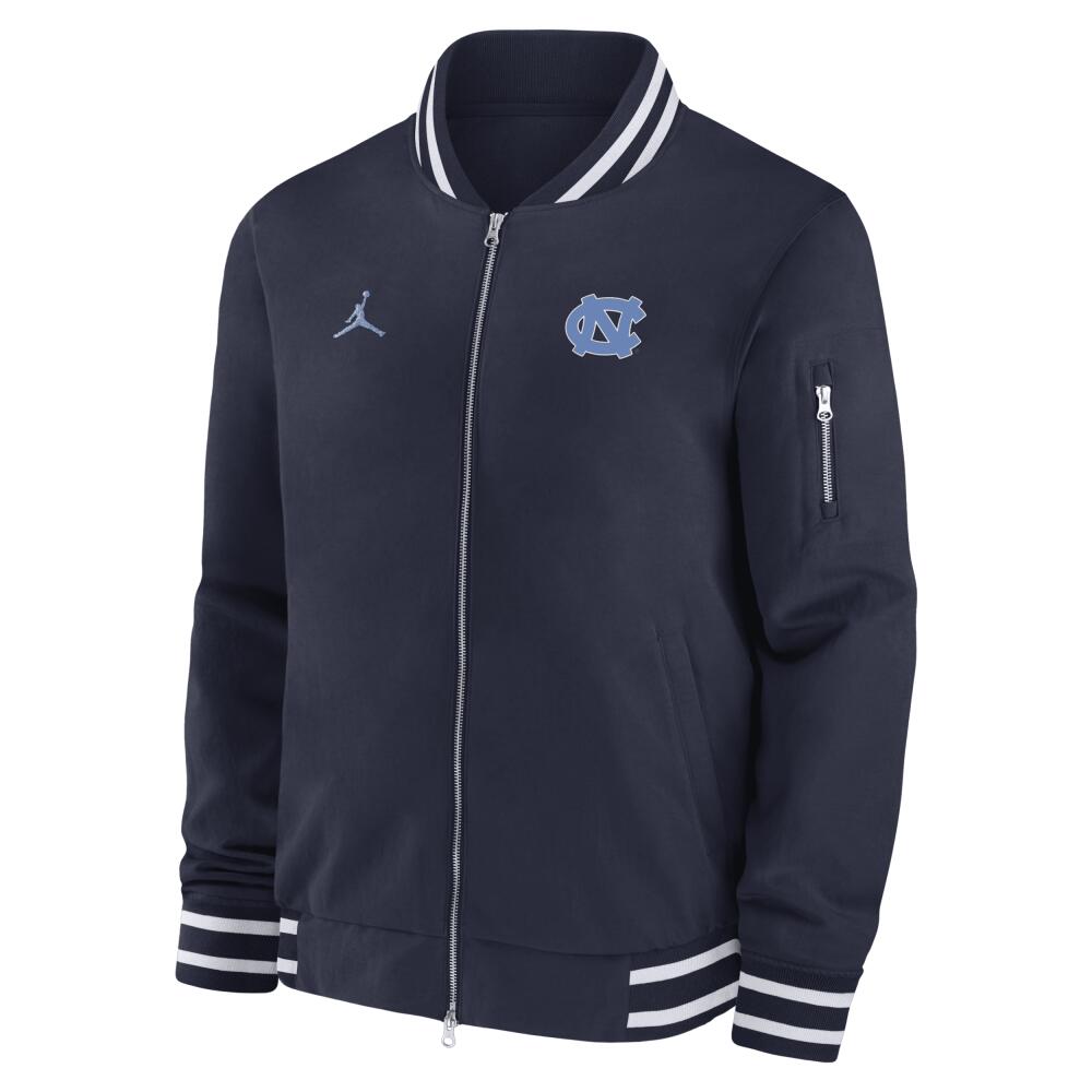 North Carolina Tar Heels Sideline Nike Men's College Full-Zip Bomber Jacket in Blue Cover