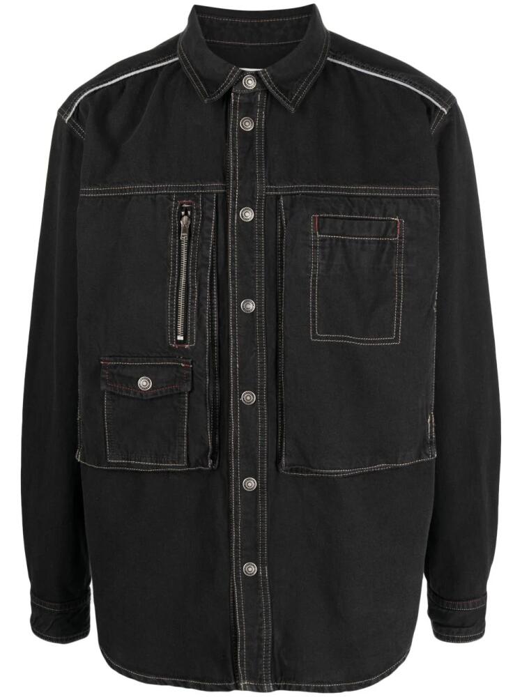 MARANT multiple-pockets shirt jacket - Black Cover