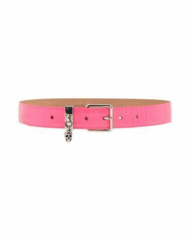 Alexander Mcqueen Woman Belt Fuchsia Soft Leather Cover