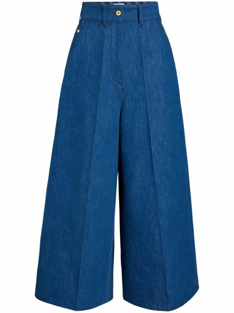 Patou organic-denim wide-leg jeans - Blue Cover