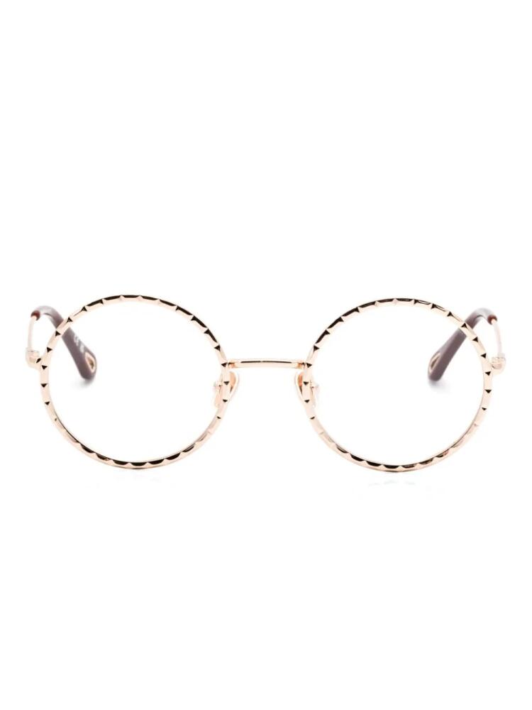 Chloé Eyewear round-frame glasses - Gold Cover