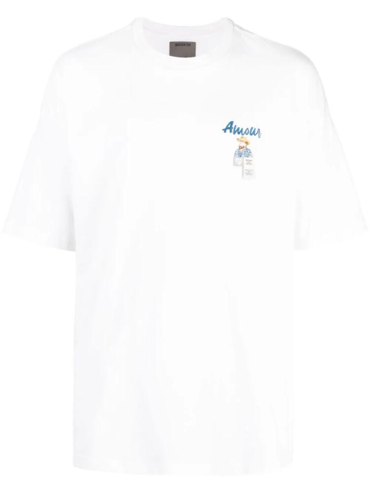 Musium Div. logo-print cotton T-shirt - White Cover