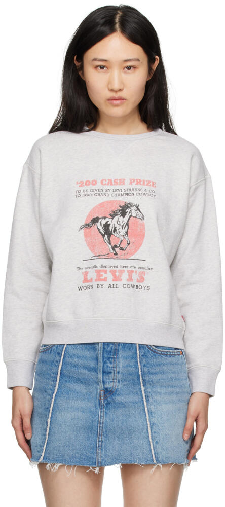 Levi's Gray Graphic Sweatshirt Cover