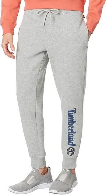 Timberland Linear Logo Sweatpants (Medium Grey Heather) Men's Clothing Cover