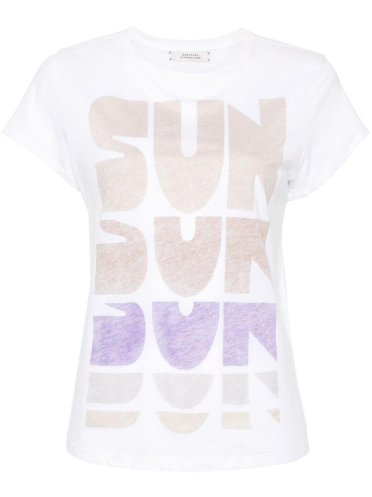 Dorothee Schumacher slogan-print cotton T-shirt - White Cover