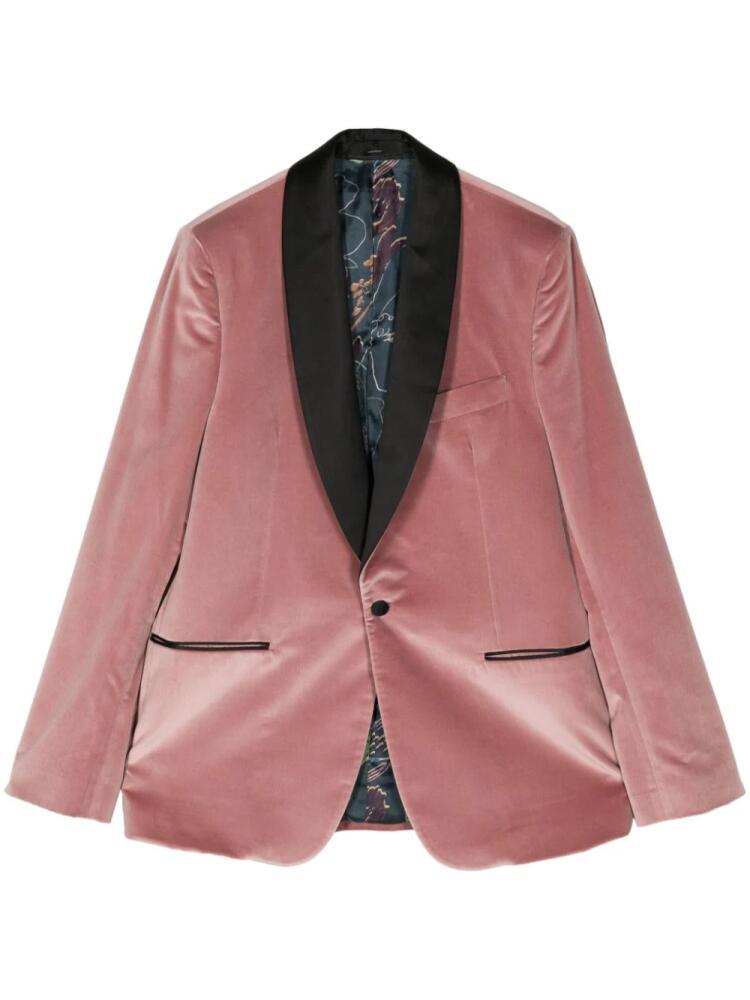 Paul Smith single-breasted velvet blazer - Pink Cover