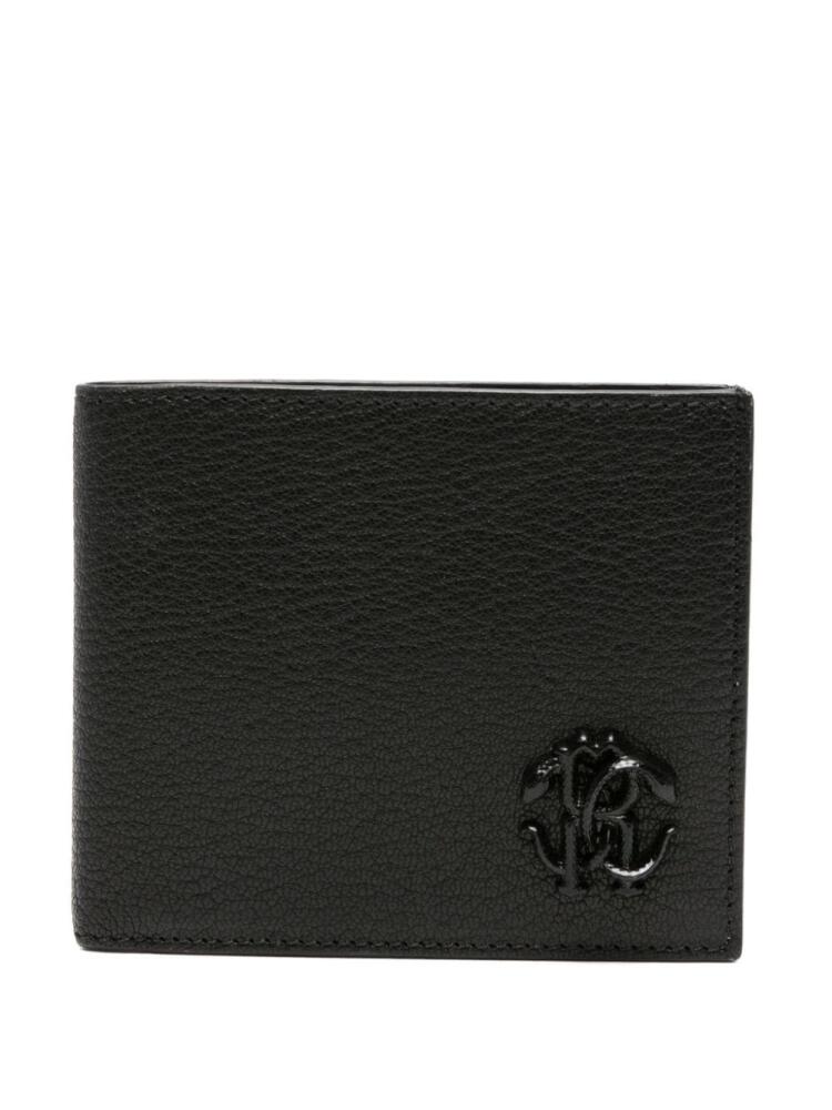 Roberto Cavalli RC-plaque bi-fold wallet - Black Cover