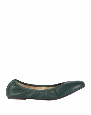 Ballerette Appia Woman Ballet flats Dark green Soft Leather Cover