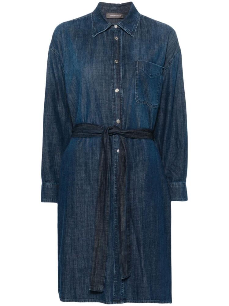 Lorena Antoniazzi belted denim midi dress - Blue Cover