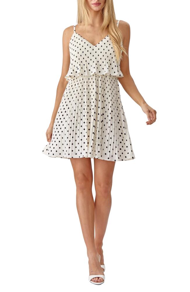 Adelyn Rae Katia Polka Dot Minidress in Ivory-Black Cover