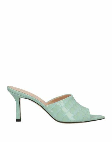 Mychalom Woman Sandals Light green Soft Leather Cover