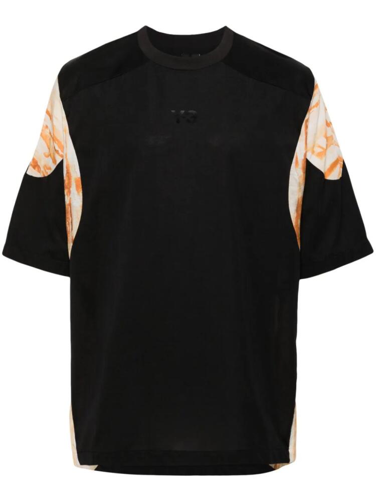 Y-3 Rust Dye panelled T-shirt - Black Cover