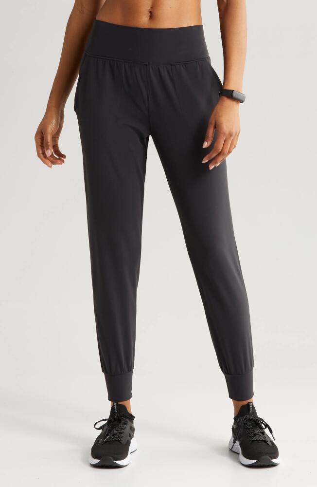 zella Studio Luxe High Waist Slim Joggers in Black Cover