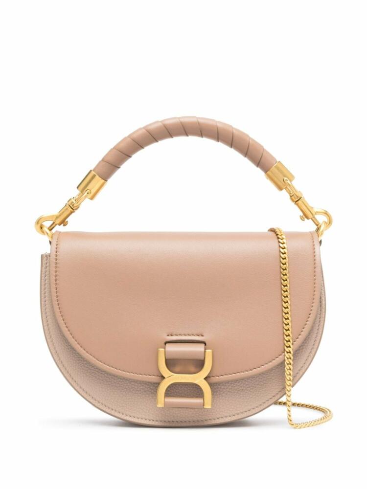 Chloé Marcie flap leather tote bag - Pink Cover