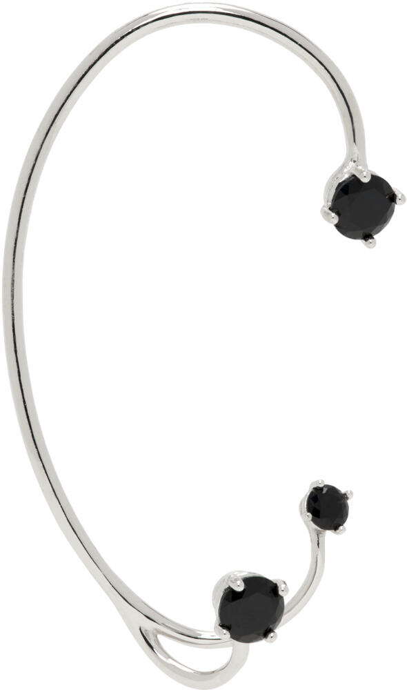 Panconesi Silver & Black Three Point Ear Cuff Cover