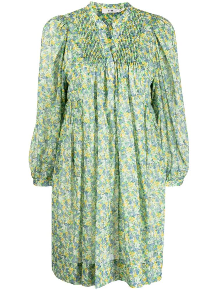 b+ab floral-print cotton dress - Green Cover