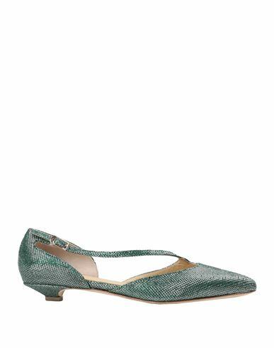 L'arianna Woman Ballet flats Emerald green Synthetic fibers, Soft Leather Cover